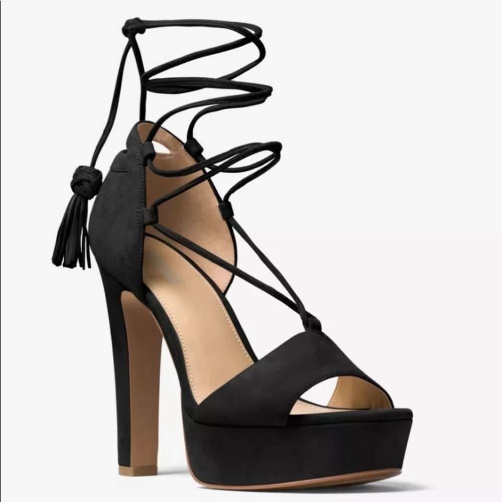 NEW MICHAEL KORS Rosalie Suede Lace-Up Heel